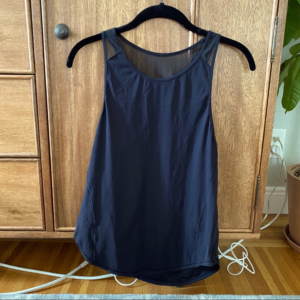 EUC Lululemon Black Mesh Tank!